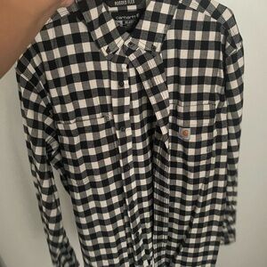 Carhartt Men's Black and White Checkered Shirt